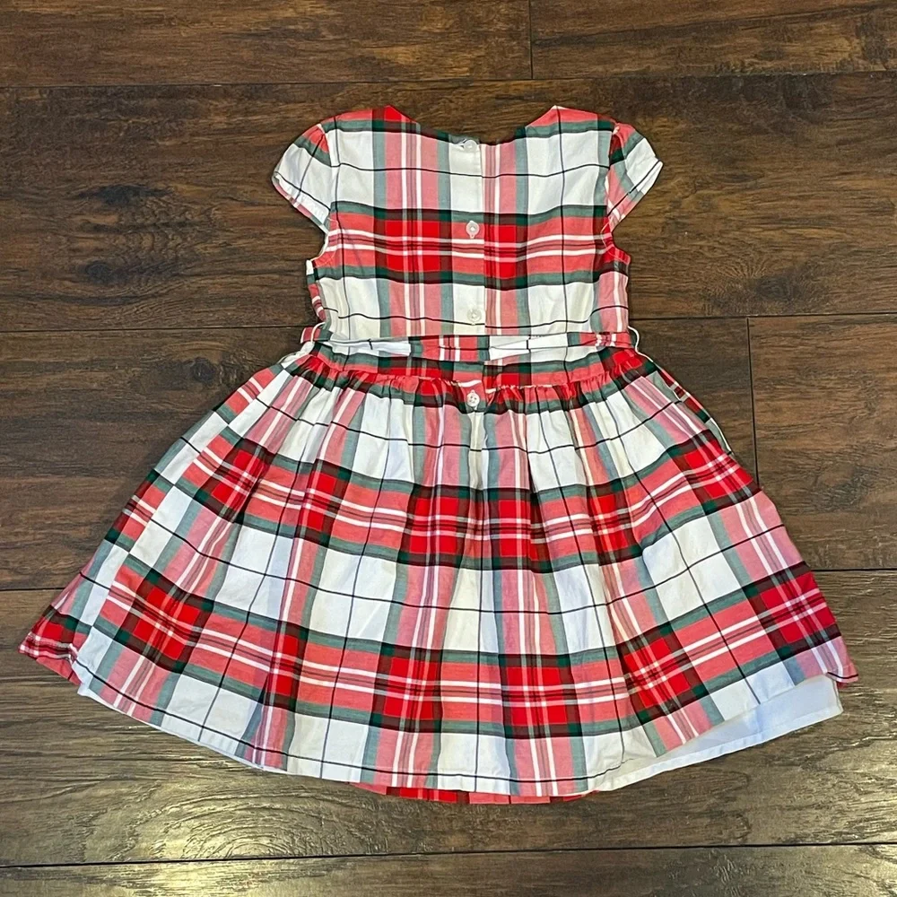 NWOT Carter’s Red, Green, & White Plaid Cap Sleeve Fit & Flare Dress, Size 3T - Picture 1 of 4